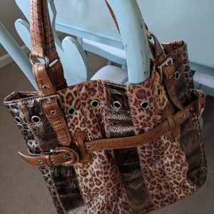 Animal print handbag